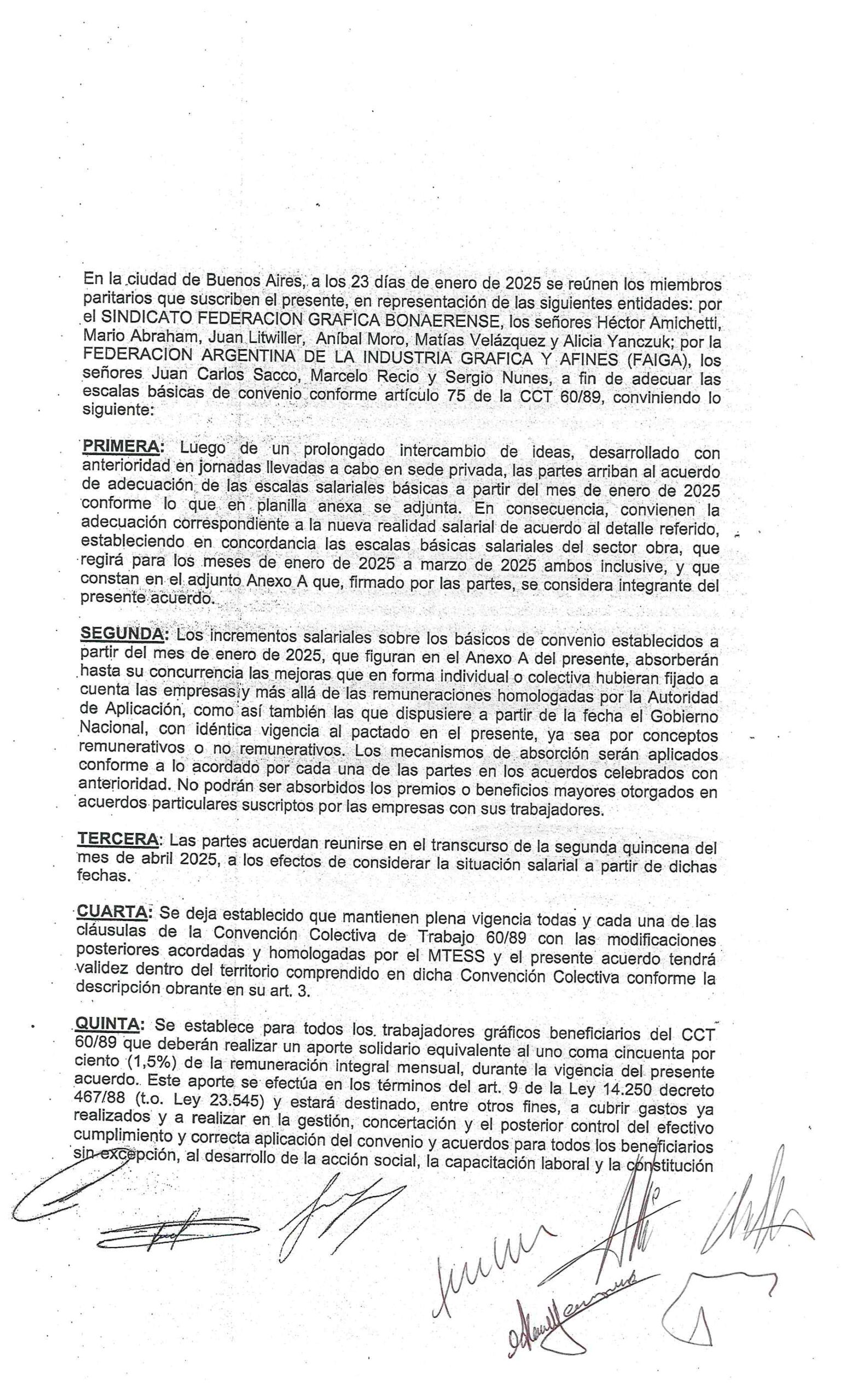 Acuerdo Paritario Enero – Marzo 2025 - FGB
